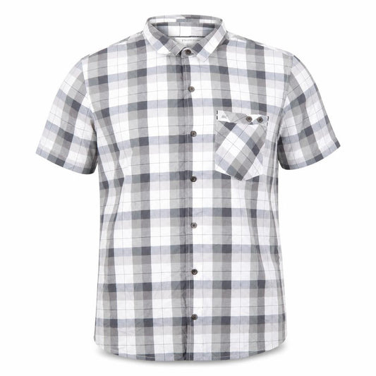 Regatta Men's Grey Plaid Short Sleeve Shirt M