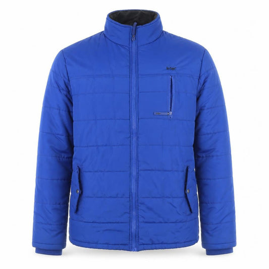 Lee Cooper Men's Blue Puffer Jacket M with Zip Pockets