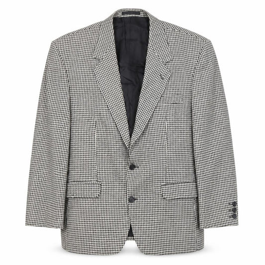 Pinstripe Men's Check Blazer, Grey, Size 40, Business Wear