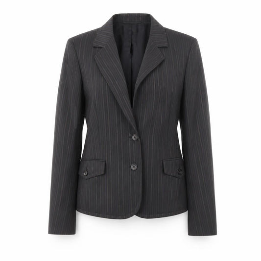 Mexx Women's Black Pinstripe Blazer UK Size 10