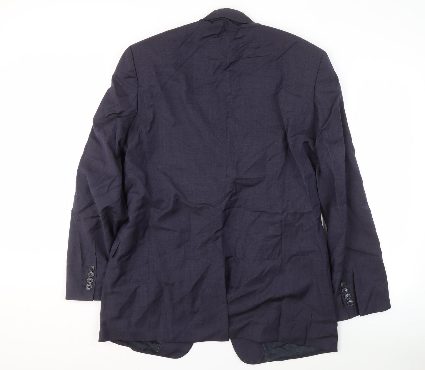 Next Men's Blue Long Wool Blazer 40L
