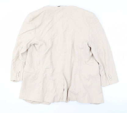 Back view of French Connection Beige Women's Blazer, size 12