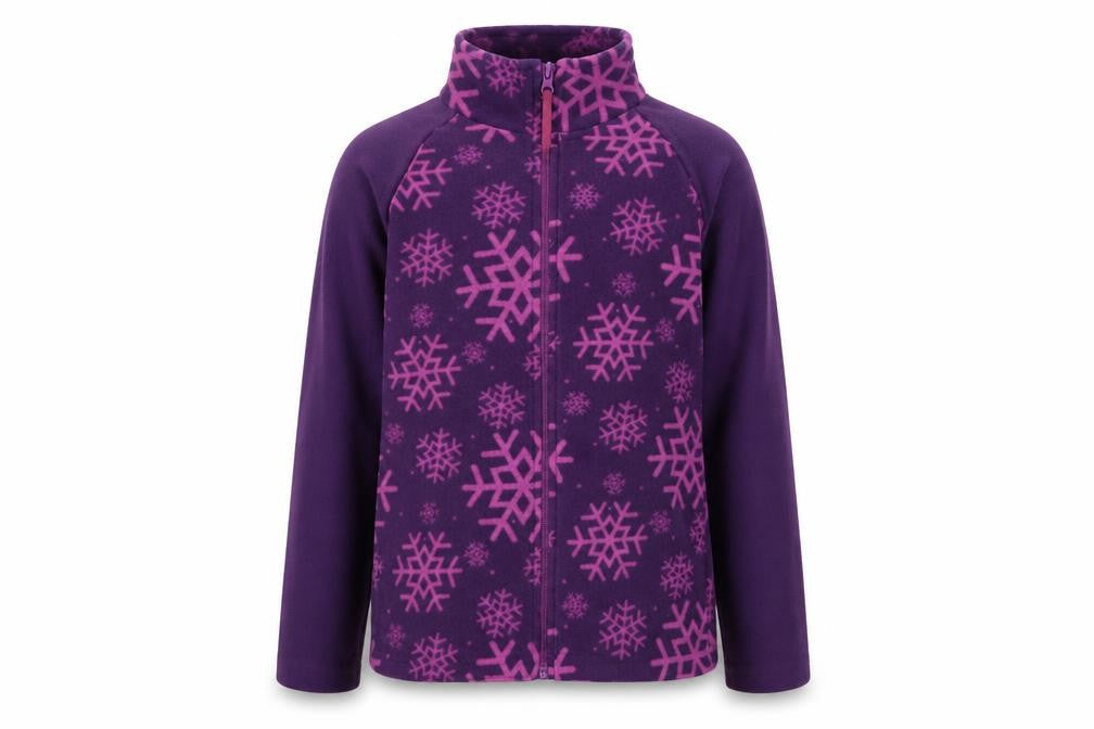 Mountain Warehouse Girls Purple Snowflake Fleece Jacket Size 9-10