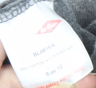 Close-up detail of Lee Cooper Women's Grey Jogger Pants, size 12