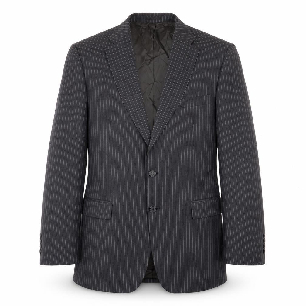Marks & Spencer Men's Grey Striped Blazer 42L