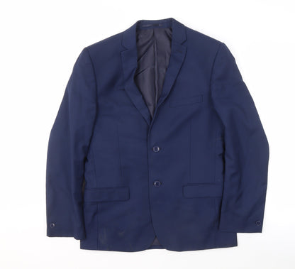 Additional front view of Red Herring Men's Blue Suit Jacket, size 38, Short