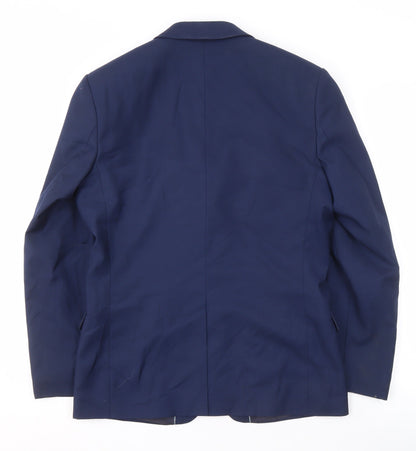 Back view of Red Herring Men's Blue Suit Jacket, size 38, Short