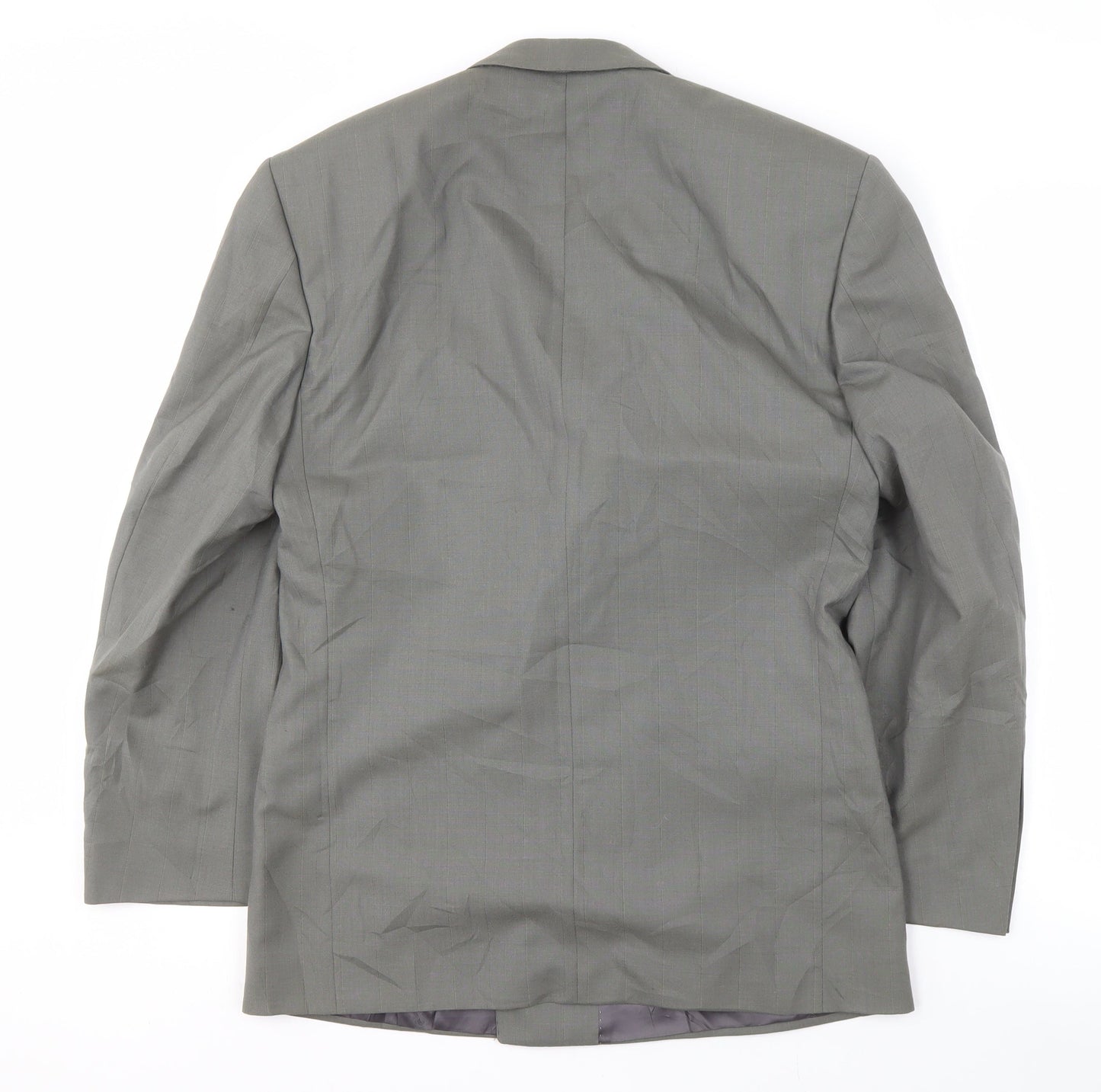 Van Gils Men's Grey Double-Breasted Blazer Size 46
