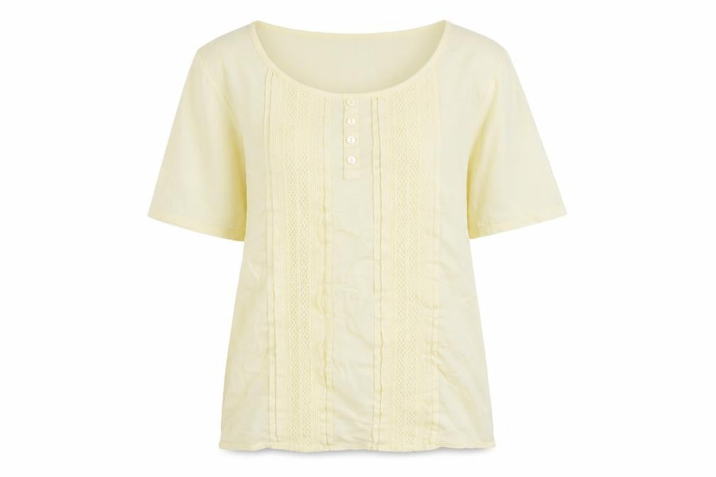 ISLE Essentials Women's Yellow Blouse, Size 14, Cotton
