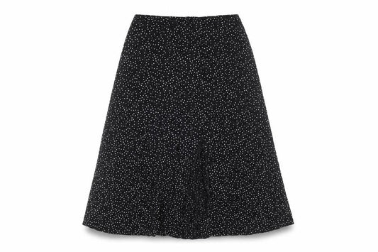 New Look Women's Black Polka Dot A-Line Midi Skirt