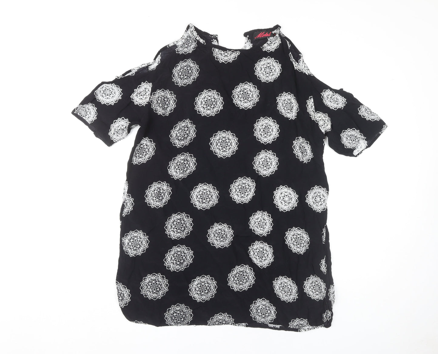 Motel Women's Black Embroidered Dress Medium