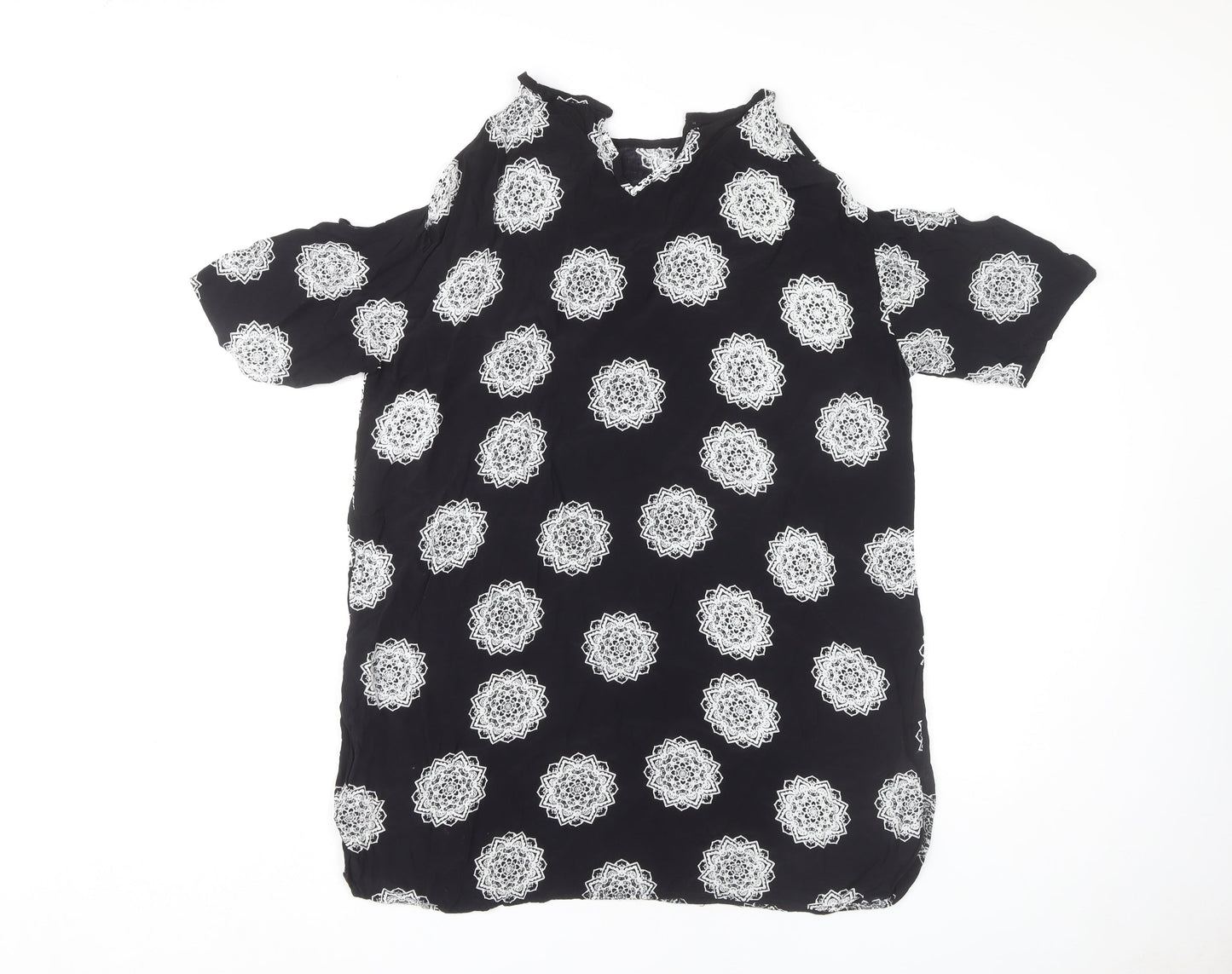 Motel Women's Black Embroidered Dress Medium