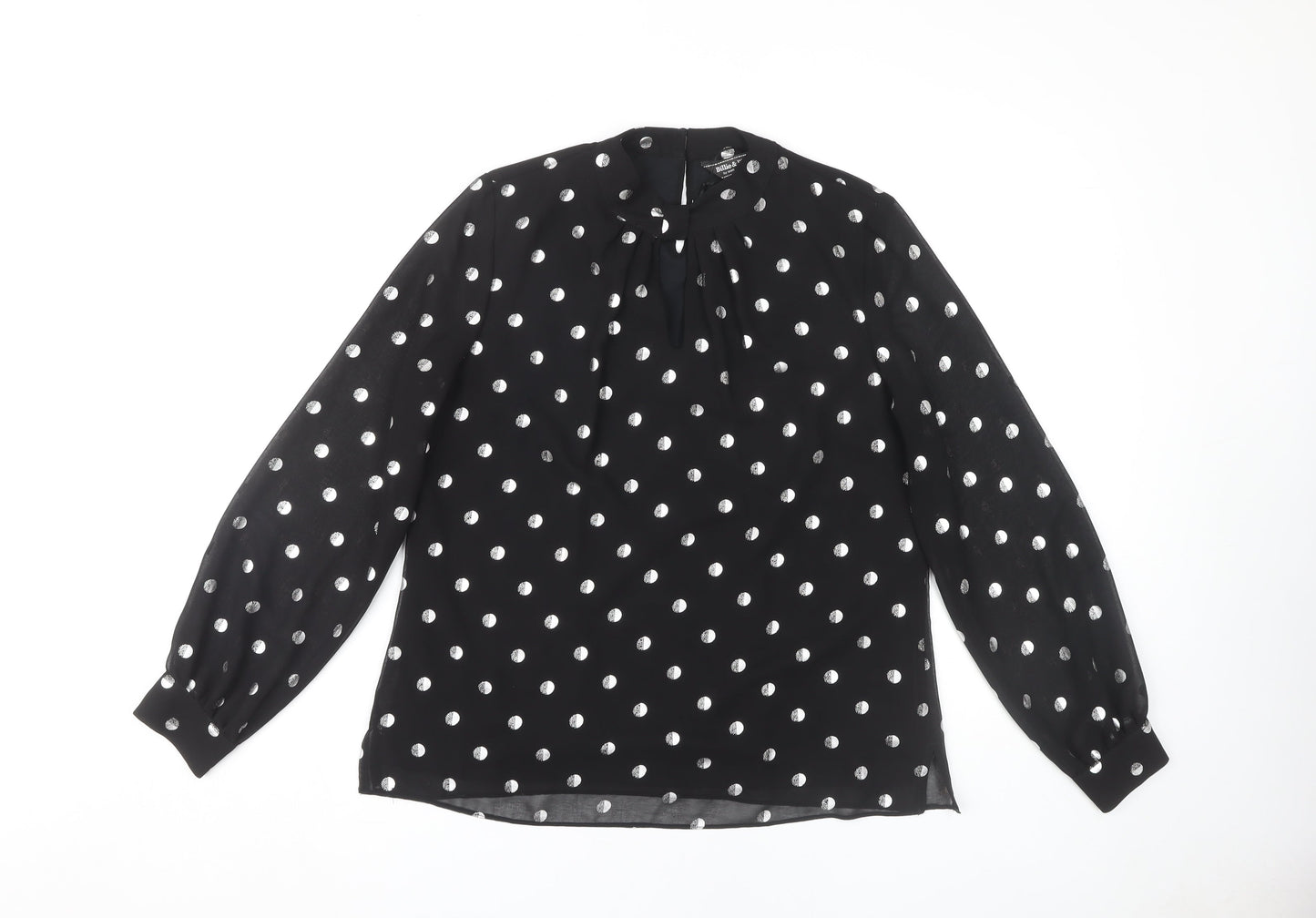 Dorothy Perkins Women's Black Polka Dot Blouse, Size 12