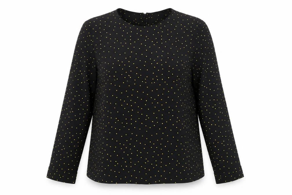 New Look Women's Black Polka Dot Blouse Size 16