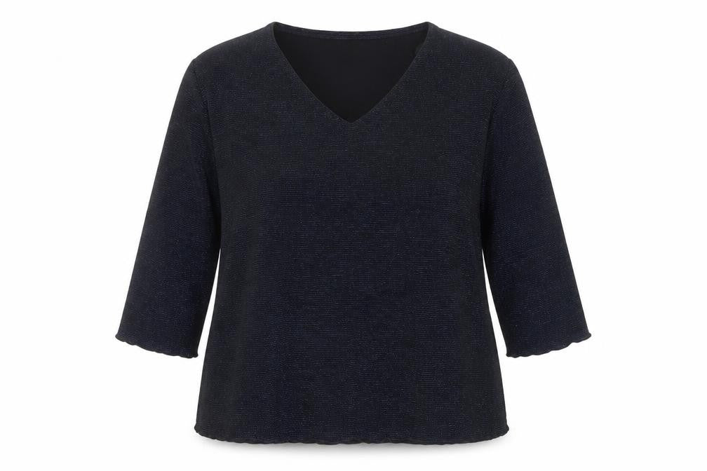 Bonmarché Women's Black XL V-Neck Top