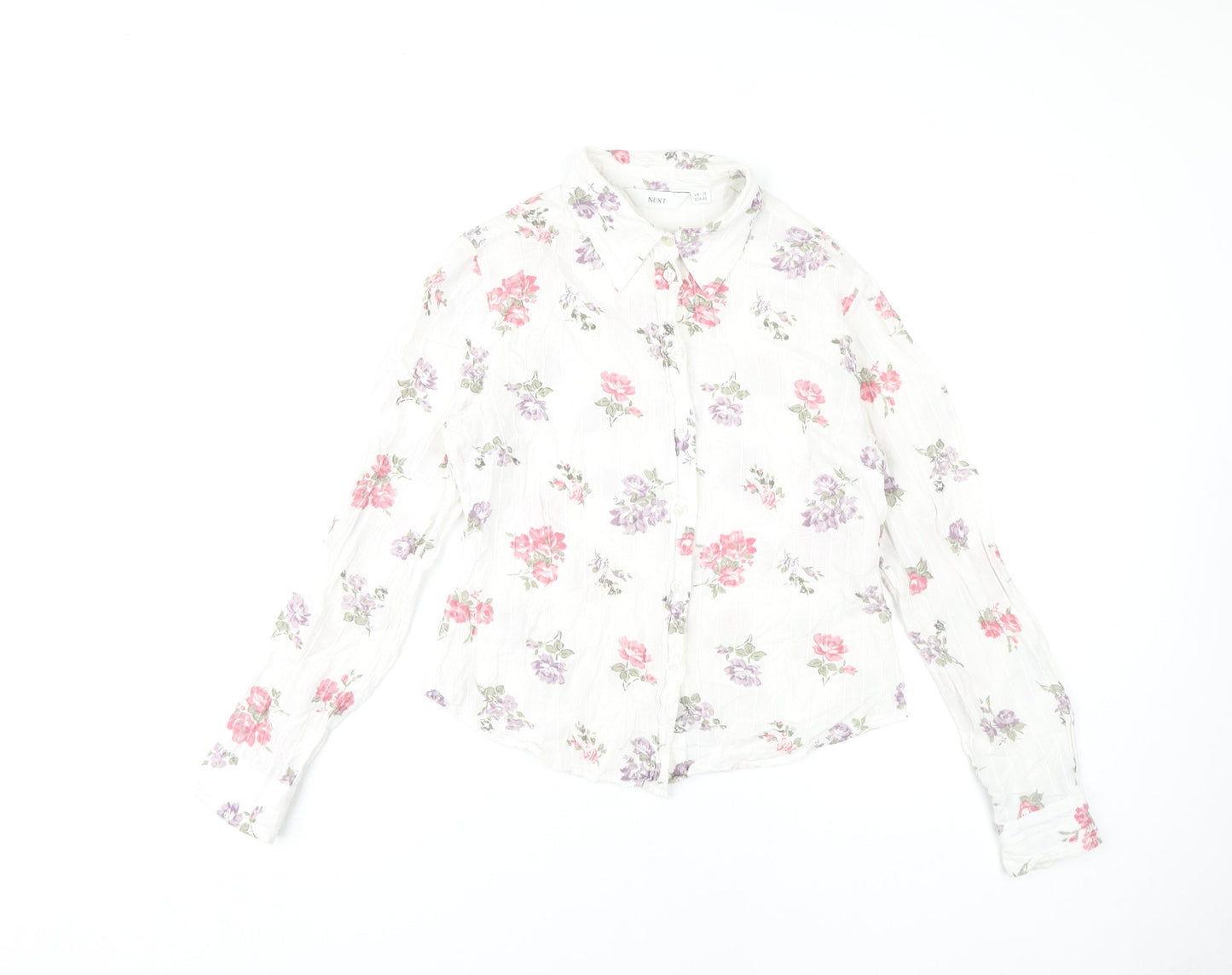 Next Women's Floral Button-Up Shirt Multicoloured Size 12