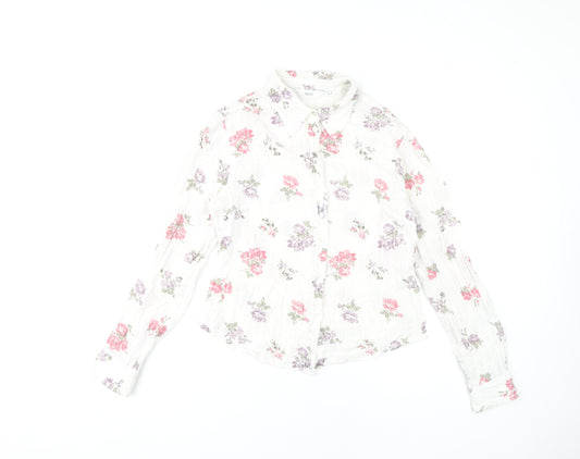 Next Women's Floral Button-Up Shirt Multicoloured Size 12