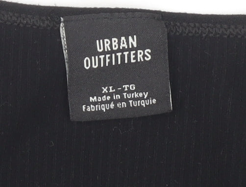 Urban Outfitters Women's Black V-Neck Tank - XL