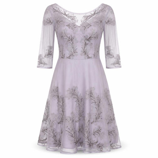 Monsoon Women's Purple V-Neck Cocktail Dress Size 14