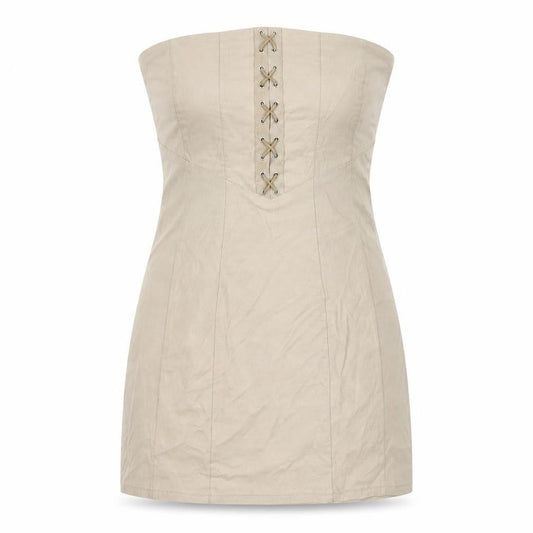 Urban Outfitters Women's Beige Strapless Short Dress M