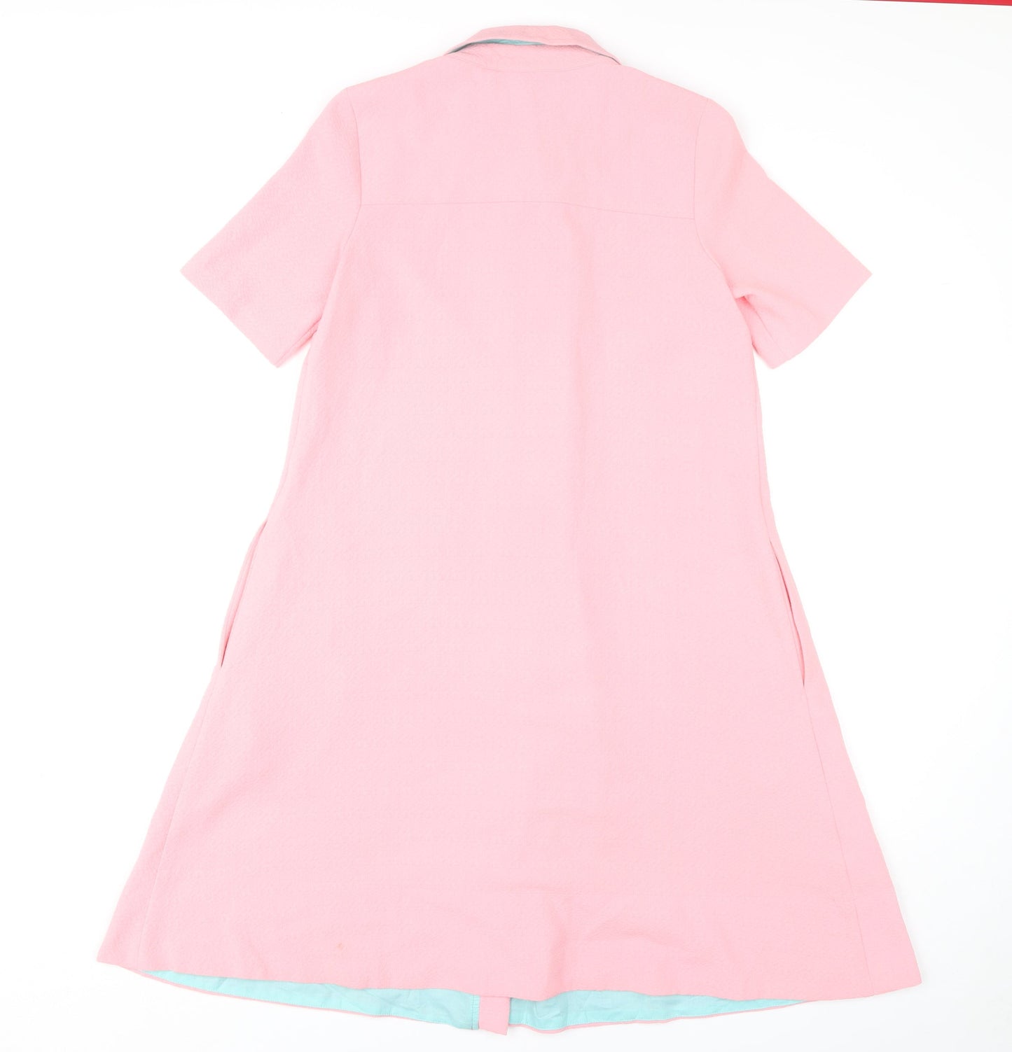 Traffic People Pink Collared Shift Dress XS Women