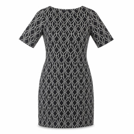Next Women's Black Sheath Dress Size 12 Half Sleeve