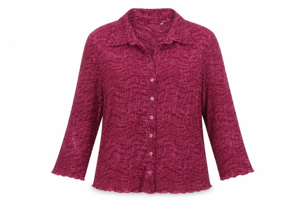 BHS Women's Red Long Sleeve Blouse, Size 14