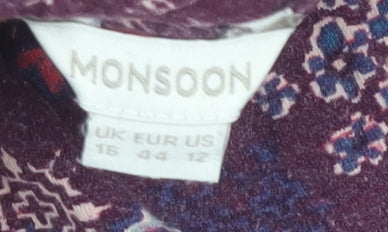 Monsoon Women's Multicoloured Floral Blouse Size 16