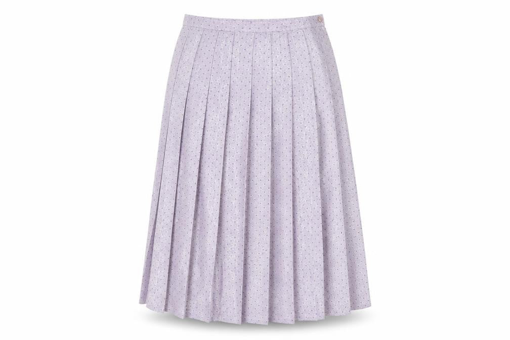 Country Casuals Women's Purple Pleated Midi Skirt Size 14