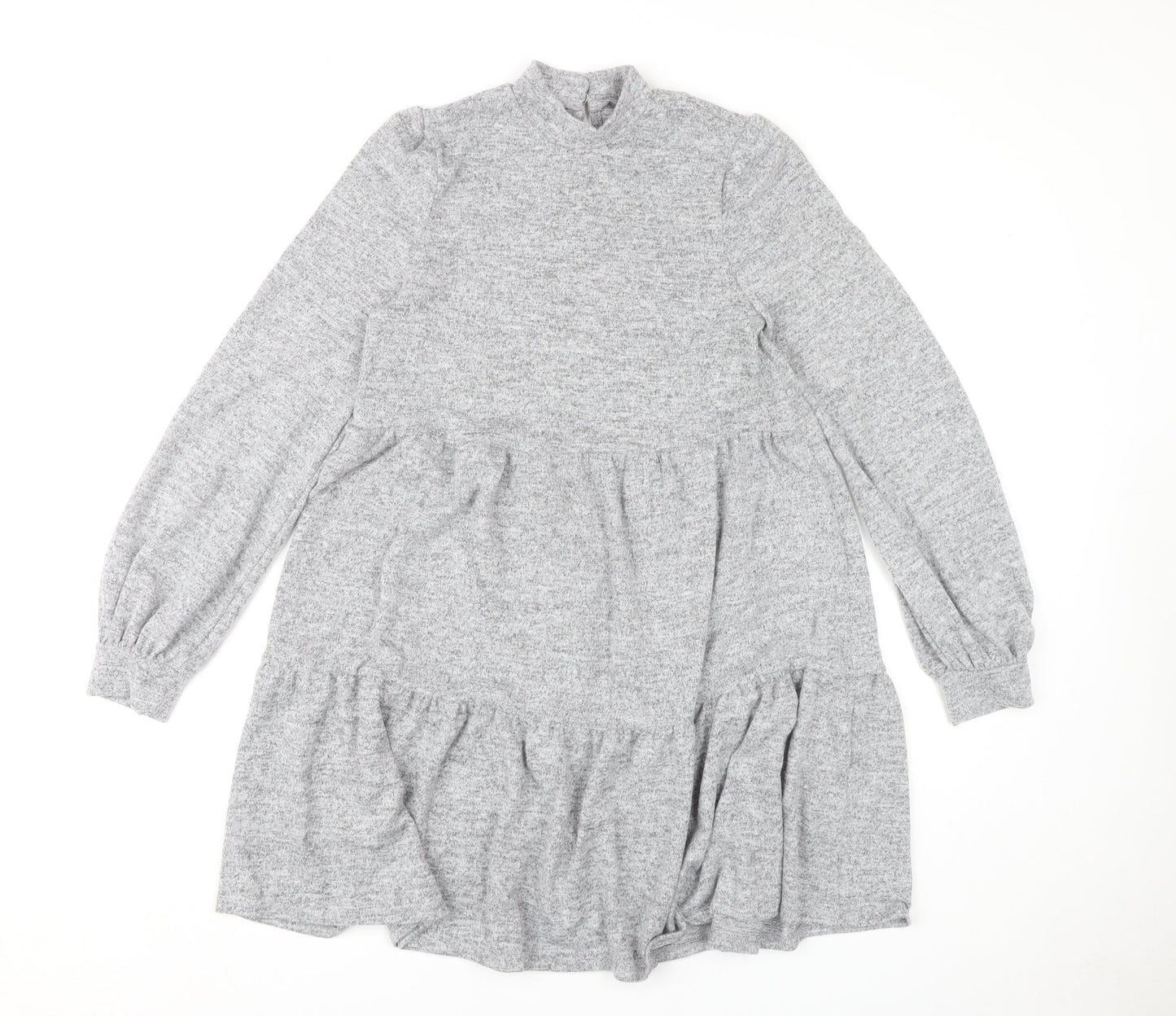 New Look Women's Grey Shift Dress - Size 8