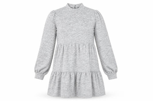 New Look Women's Grey Shift Dress - Size 8