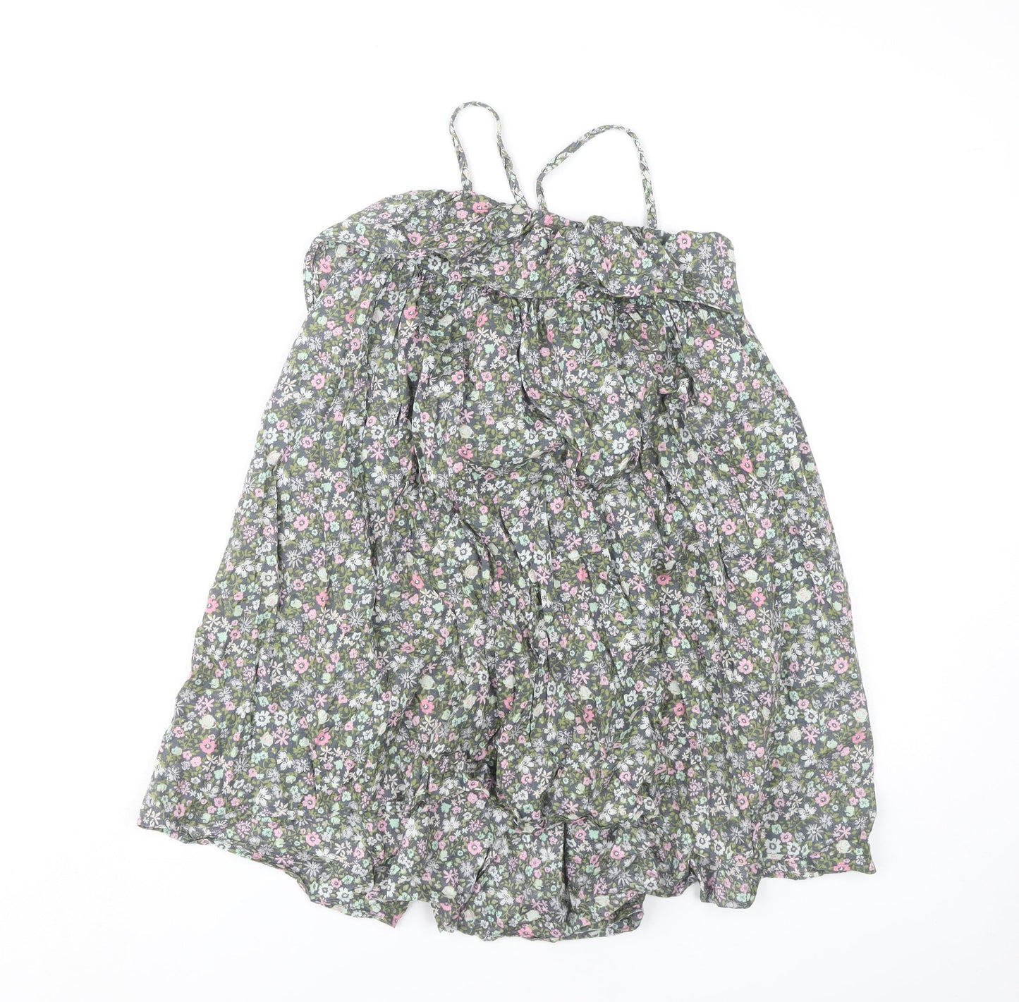 Next Girls Multicoloured Floral Cotton Dress, Size 8 Years