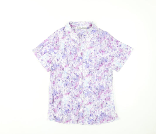 Pure & Natural Women's Multicoloured Floral Button-Up Size 12