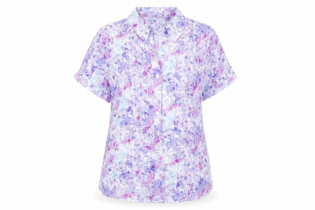Pure & Natural Women's Multicoloured Floral Button-Up Size 12