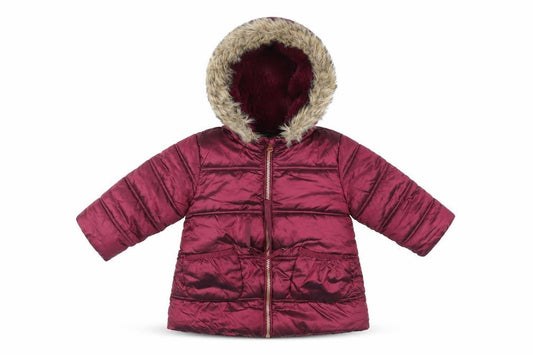 Next Unisex Red Puffer Jacket 12-18 Months with Hood