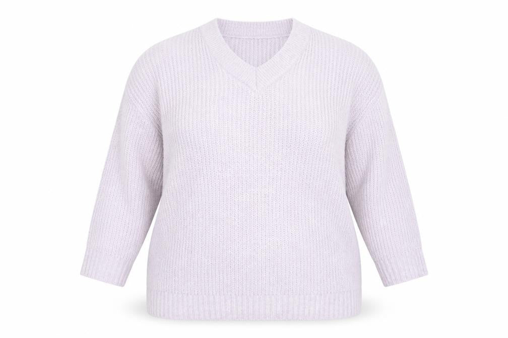 be you Women's Purple V-Neck Pullover Jumper Size 16/18