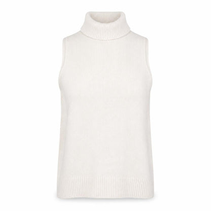 Next Women's Beige Roll Neck Sleeveless Vest Size 12