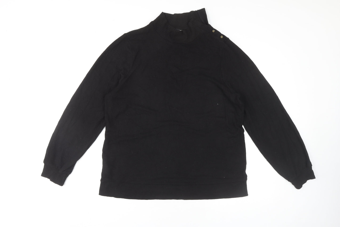 Next Women's Black Mock Neck Pullover Jumper Size L
