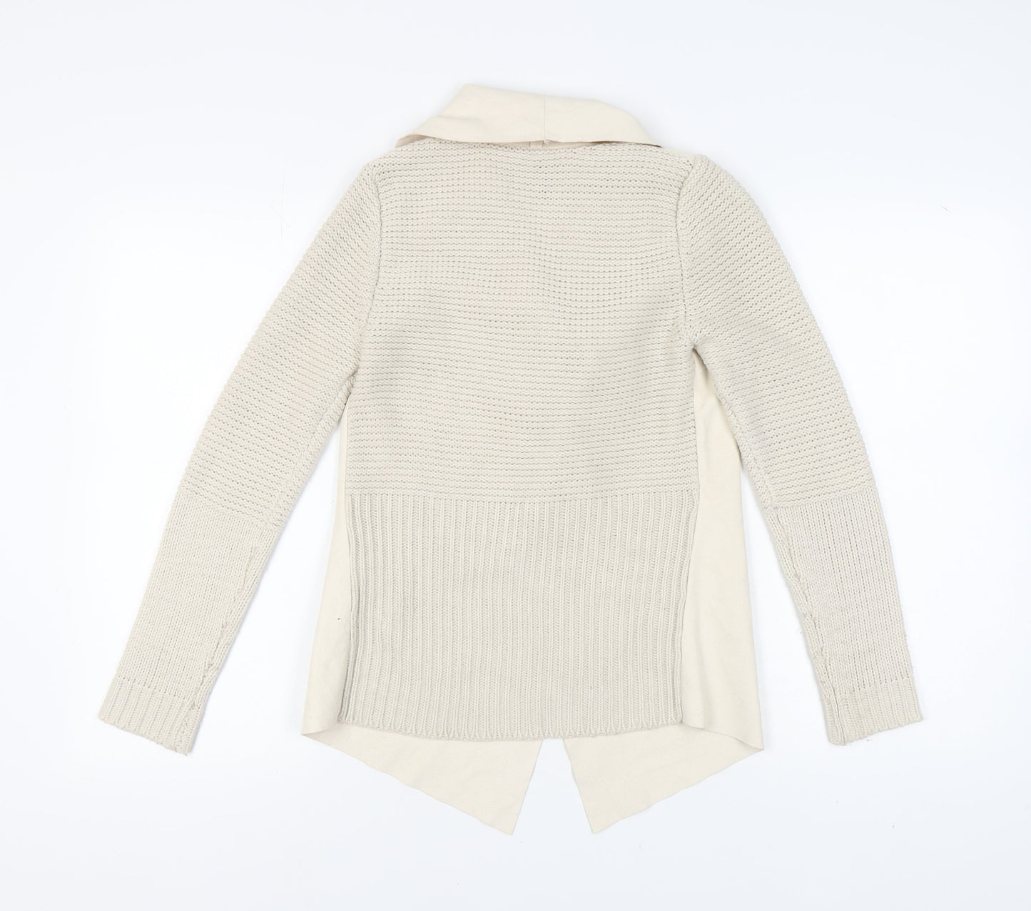 Stradivarius Women's Ivory Open Front Cardigan Size M