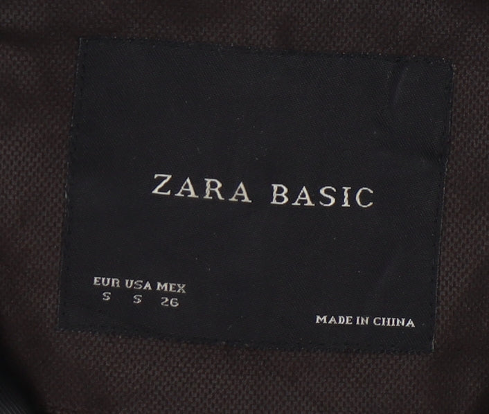 Zara Women Black Tweed Quilted Jacket Size S