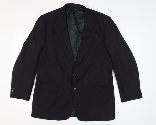 Marks and Spencer Men's Navy Blazer, Size 42R Wool