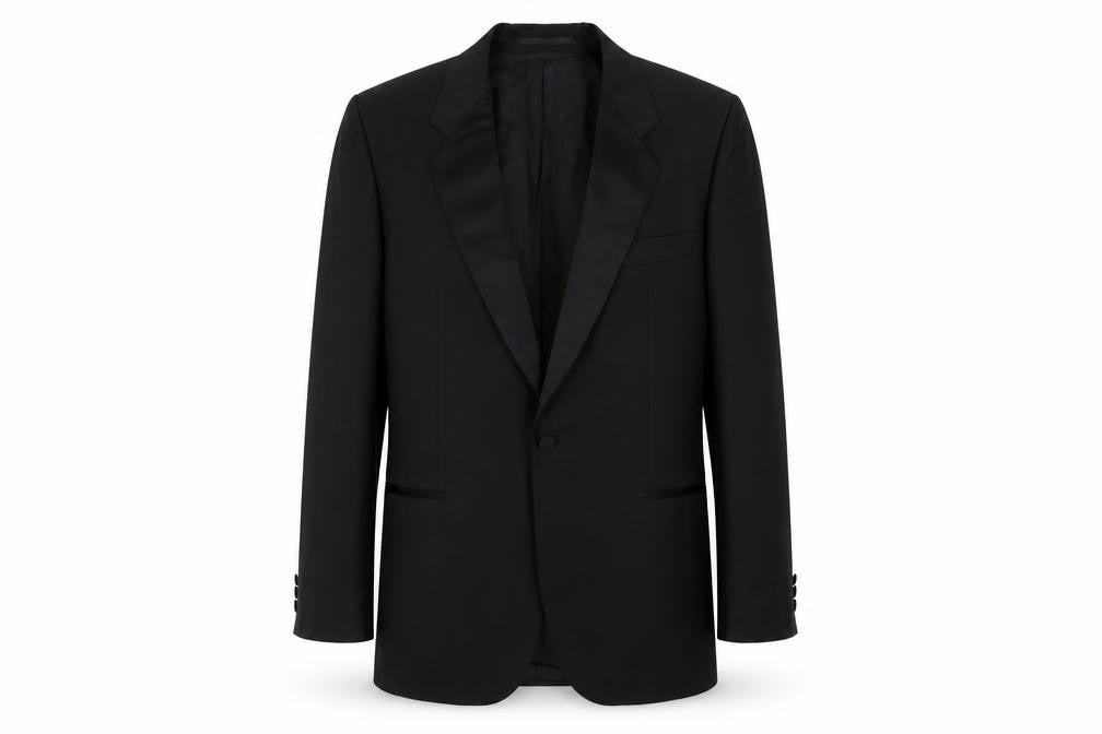 St Michael Men's Black Tuxedo Jacket - 40R, Formal, Vintage