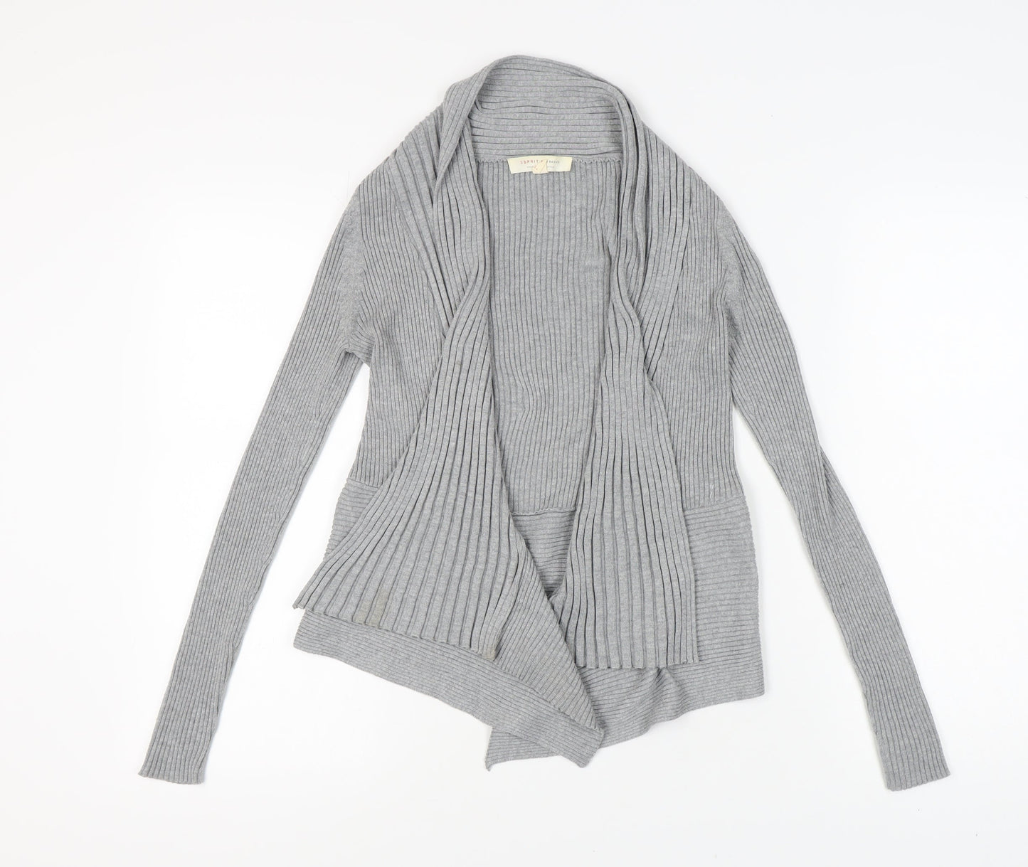 Esprit Women's Grey Open Front Cardigan - Size M - Casual Knit