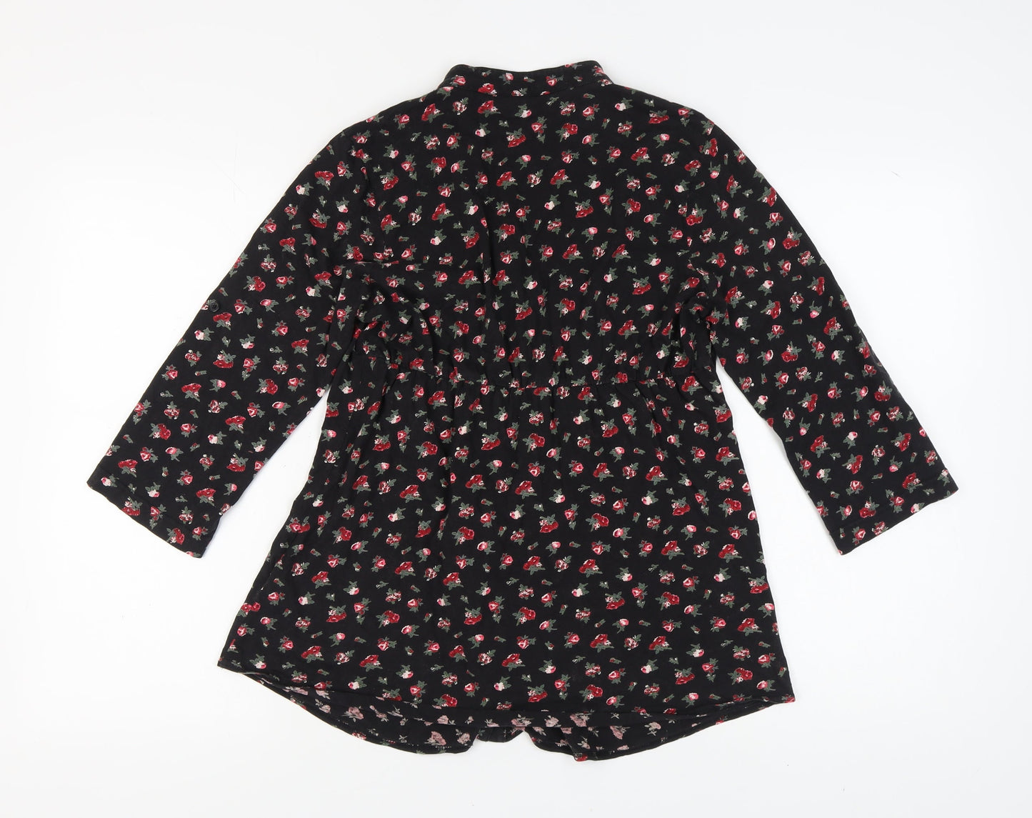 Dorothy Perkins Women's Black Floral Tunic Blouse Size 12