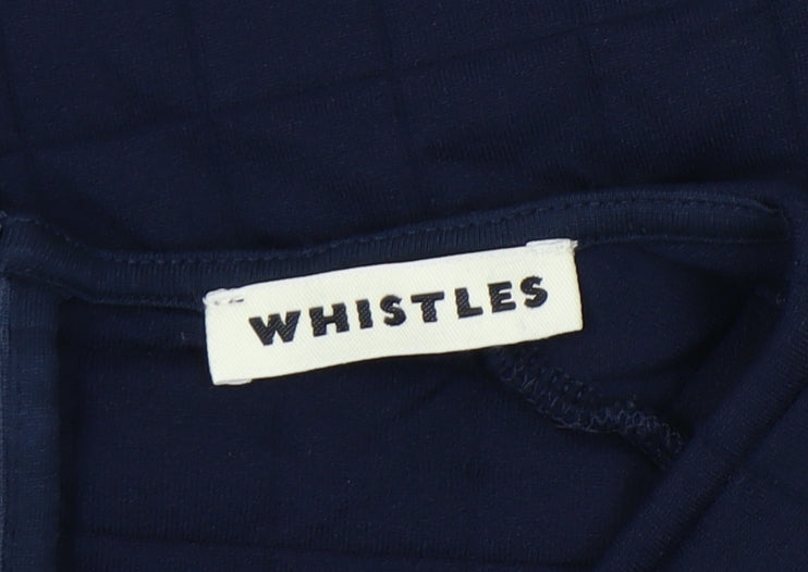 Whistles Women's Blue Check Dress Size 10