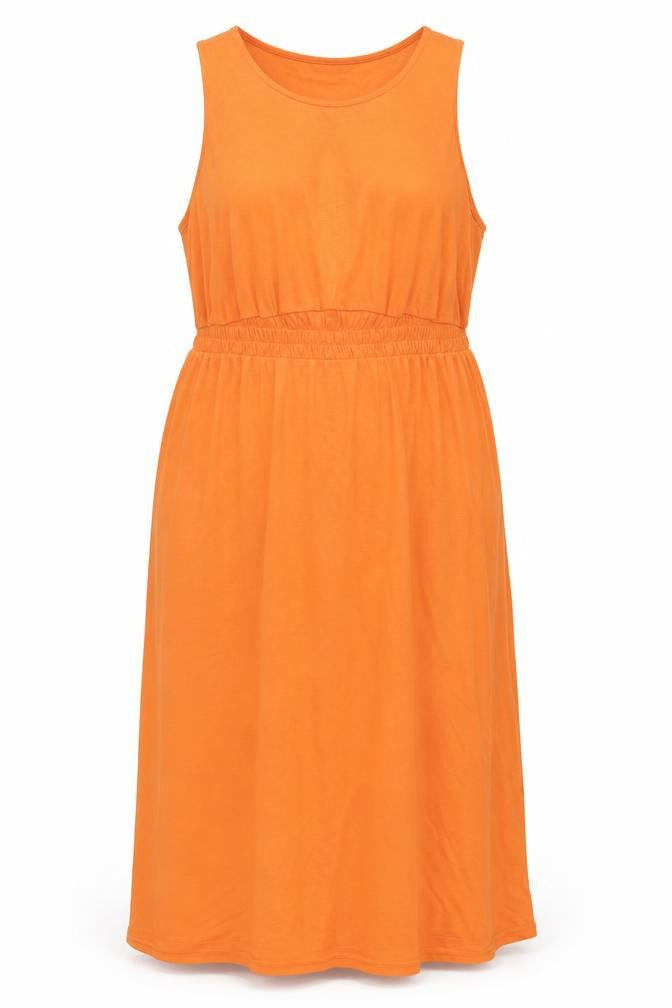 Marks & Spencer Women’s Orange Sleeveless Dress