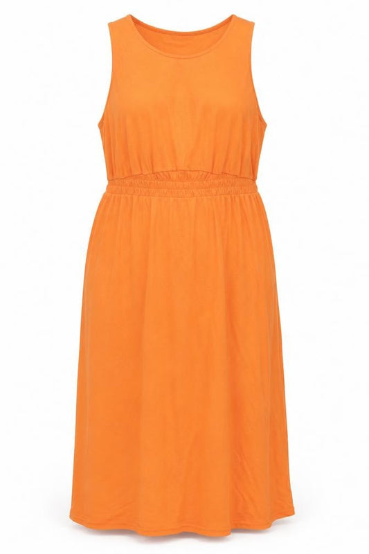 Marks & Spencer Women’s Orange Sleeveless Dress