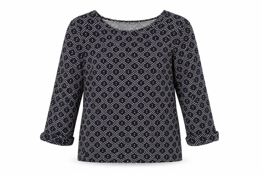 Dickins & Jones Women's Black XS Geometric Knit Top