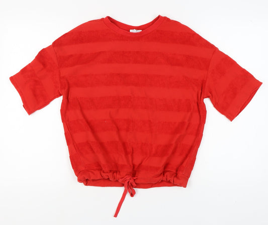 Next Women’s Red Striped T-Shirt Size 10