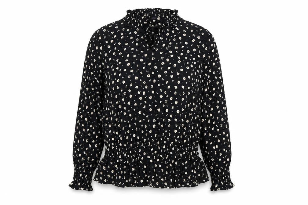 Marks & Spencer Women's Black Floral Blouse Size 18
